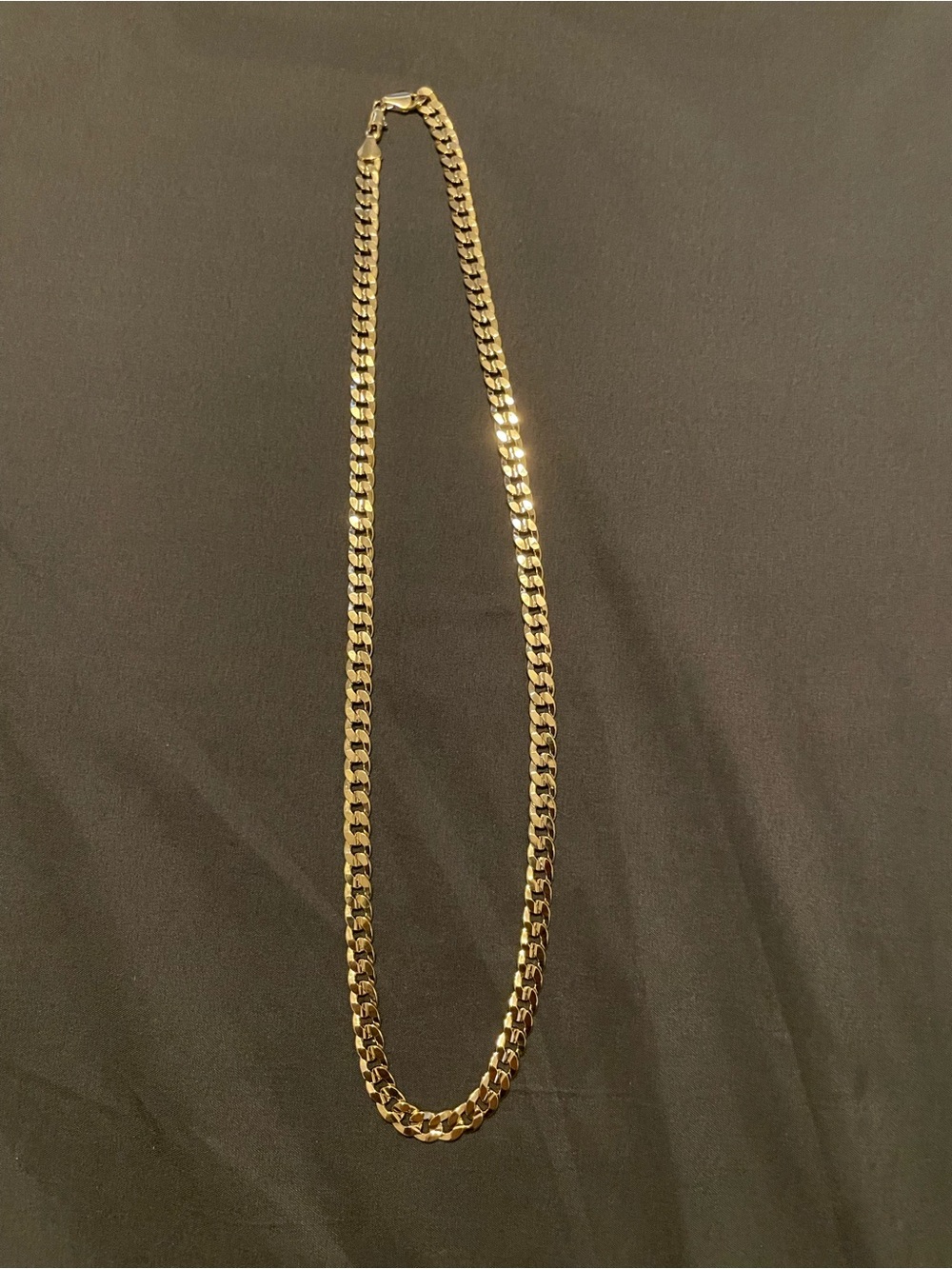 New - 14k gold finish Cuban necklace